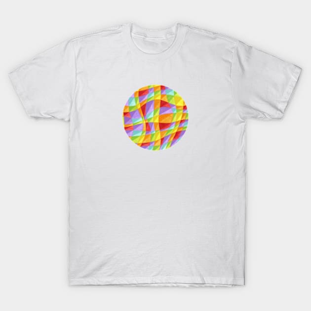 Circus Rainbow Plaid T-Shirt by PatriciaSheaArt